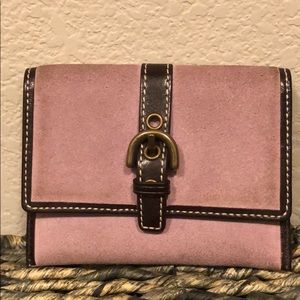 Coach suede card case